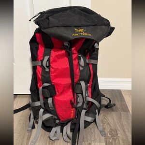 Arc'teryx Black and Red Backpack